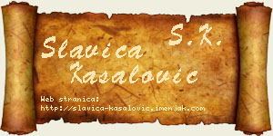 Slavica Kasalović vizit kartica